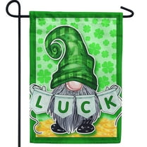 America Forever Gnome Luck St Patricks Day Garden Flags 12.5" x 18" Double Sided Leprechaun Green Shamrock Celtic Holiday Lucky Irish Seasonal Outdoor Yard St Patricks Day Decorations