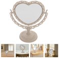 thumbnail image 3 of HLONK Vintage Desktop Makeup Mirror Creative Heart Shaped Mirror Rotatable Mirror, 3 of 7