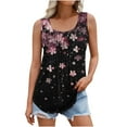 thumbnail image 2 of Plus Size Tank Tops for Women under $5 Sleeveless Round Neck Print Casual Tee Tank Multicolor 5XL, 2 of 5