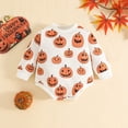 thumbnail image 5 of Baby Boys Long Sleeve Pumpkin Print Bodysuit Halloween Cosplay Halloween Outfit Boys Size 9-12 Months, 5 of 9