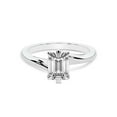 thumbnail image 4 of IGI Certified 4 Carat Emerald Shape Lab Grown Diamond Engagement Ring | 14K White Gold | Seraphina Twist Prongs Solitaire Diamond Ring | FG-VS1-VS2 Quality Friendly Diamonds, 4 of 6