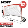 thumbnail image 6 of BOHEN 9x5 ft Portable Kids Soccer Goal for Backyard Large Practice Soccer Net with Carry Bag, 6 of 8