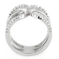 thumbnail image 3 of 3W1580 - Rhodium Brass Ring with AAA Grade CZ in Clear, 3 of 5