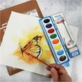 thumbnail image 7 of BAZIC 8-Color Semi-Moist Watercolor Set with Brush, 7 of 7