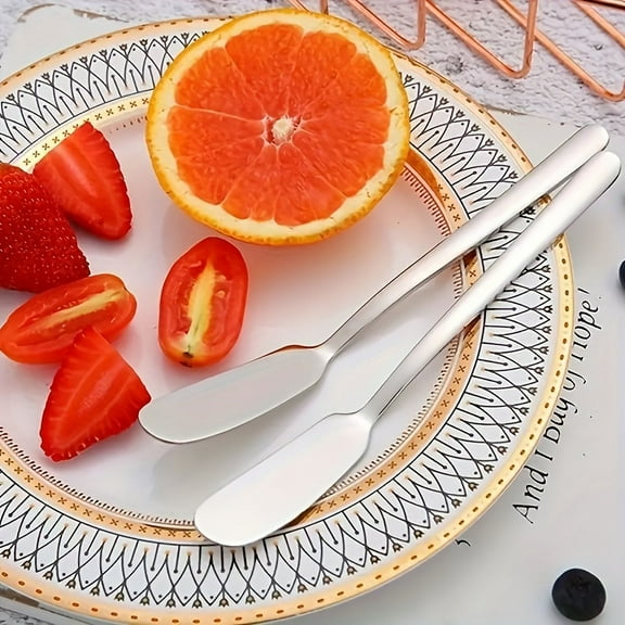 2-Piece Stainless Steel Spreader Set – Compact Butter & Cheese Knives, Comfortable Grip & Sleek Modern Design