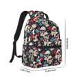 thumbnail image 2 of Disketp rock record Skull artist Backpack - Comfortable Daypack with The right laptop for you Spacious Main Compartment & other poket - {designName} print, 2 of 6