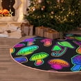 thumbnail image 6 of Daiia Bright Mushrooms Drawing Merry Christmas Tree Skirt , Xmas Large Lace-up Tree Skirt, Santa Snowflakes Rustic Home Decorations New Year Party Farmhouse Decor-48", 6 of 7