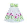 thumbnail image 5 of Girls Dress Flower Green Bow Tie Summer Sundress 7-8 Years, 5 of 7