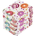 thumbnail image 2 of Coolnut Colorful Donuts Washcloths, 2 PCS 12 X 12 Inches Cotton Wash Cloths, Highly Absorbent and Soft Face Towels for Bathroom,Gym,Hotel and Spa, 2 of 7
