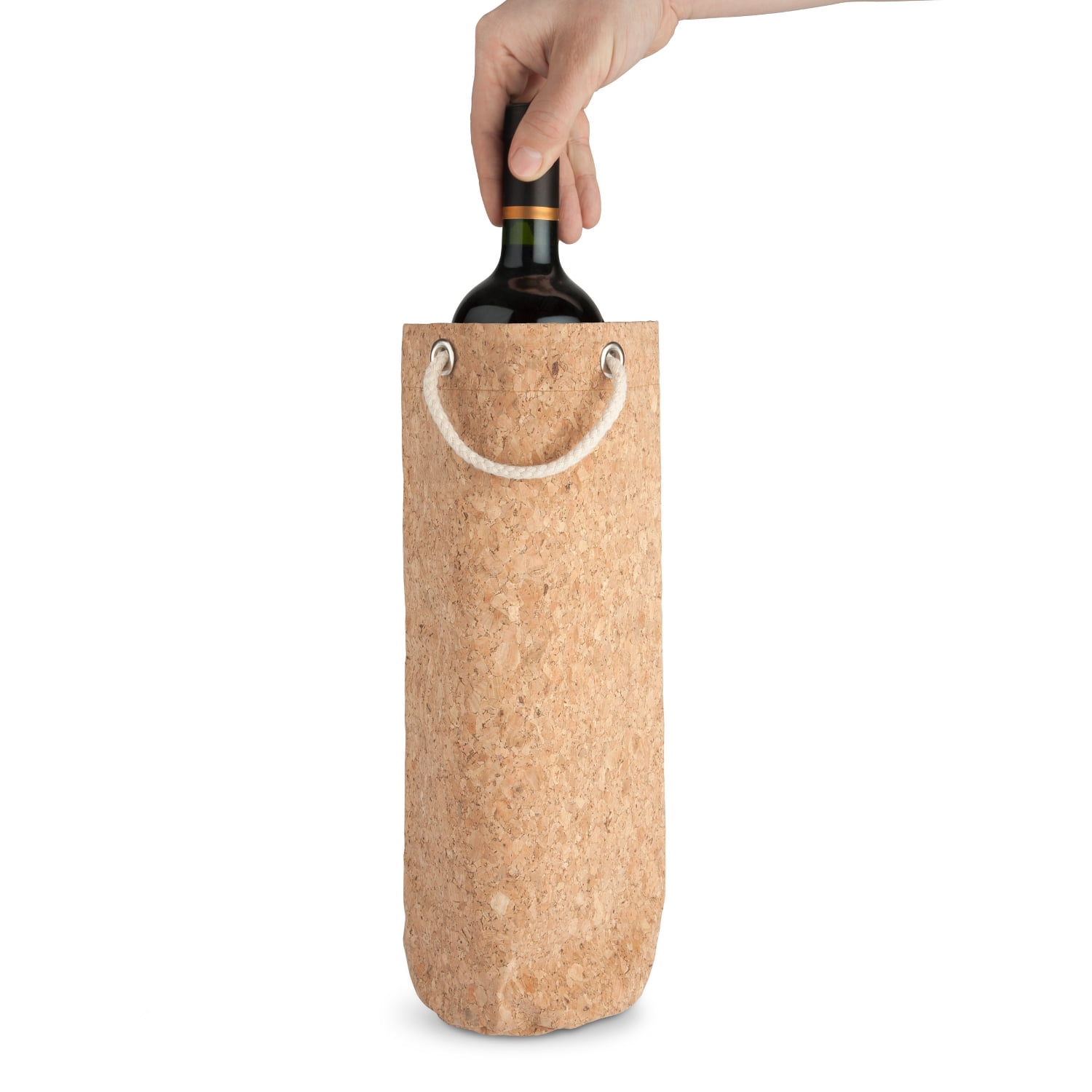 Final Touch Reusable Cork Wine Bottle Bag