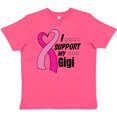 thumbnail image 3 of Inktastic Breast Cancer Awareness I Support My Gigi with Pink Ribbon Youth T-Shirt, 3 of 5