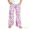 thumbnail image 4 of Pantalones largos para niños, pantalones casuales holgados para estar en casa, pantalones para dormir, pantalones holgados de pierna ancha para niños y niñas, pantalones de poliéster para niños, 4 of 5