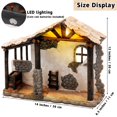 thumbnail image 2 of Pesebre con forma de pesebre, de resina, 36 cm, decorado con luces LED, 2 of 6