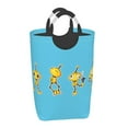 thumbnail image 6 of DouZhe 50L Rectangular Laundry Basket, Cartoon Cute Robots Prints Waterproof Foldable Laundry Hamper with Aluminum Handles, 6 of 6