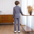 thumbnail image 6 of Boy's Formal Suit 6 Piece Set Slim Fit Kids Tuxedo Suits for Wedding Teen Toddler Boy Dress Suit Outfit Gray 6-12 Months, 6 of 7