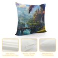 Erapdaur Dragon Castle River Pillow Cushion Covers Short Plush Velvet