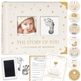 thumbnail image 1 of Book Keepsake, Baby Memory Book From Pre-Birth to 5th Year, with 2 Photo Pockets, Milestone Stickers, 1 of 9