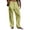BIJ35-Army Green, variant on Mens Linen Pants Hawaiian Elastic Waist Drawstring Loose Fit Dressy Casual Summer Beach Pants With Pockets Baggy Trousers Black 4XL