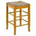 thumbnail image 2 of Home Square Square Rush 24" Stationary Counter Stool in Oak - Set of 3, 2 of 6