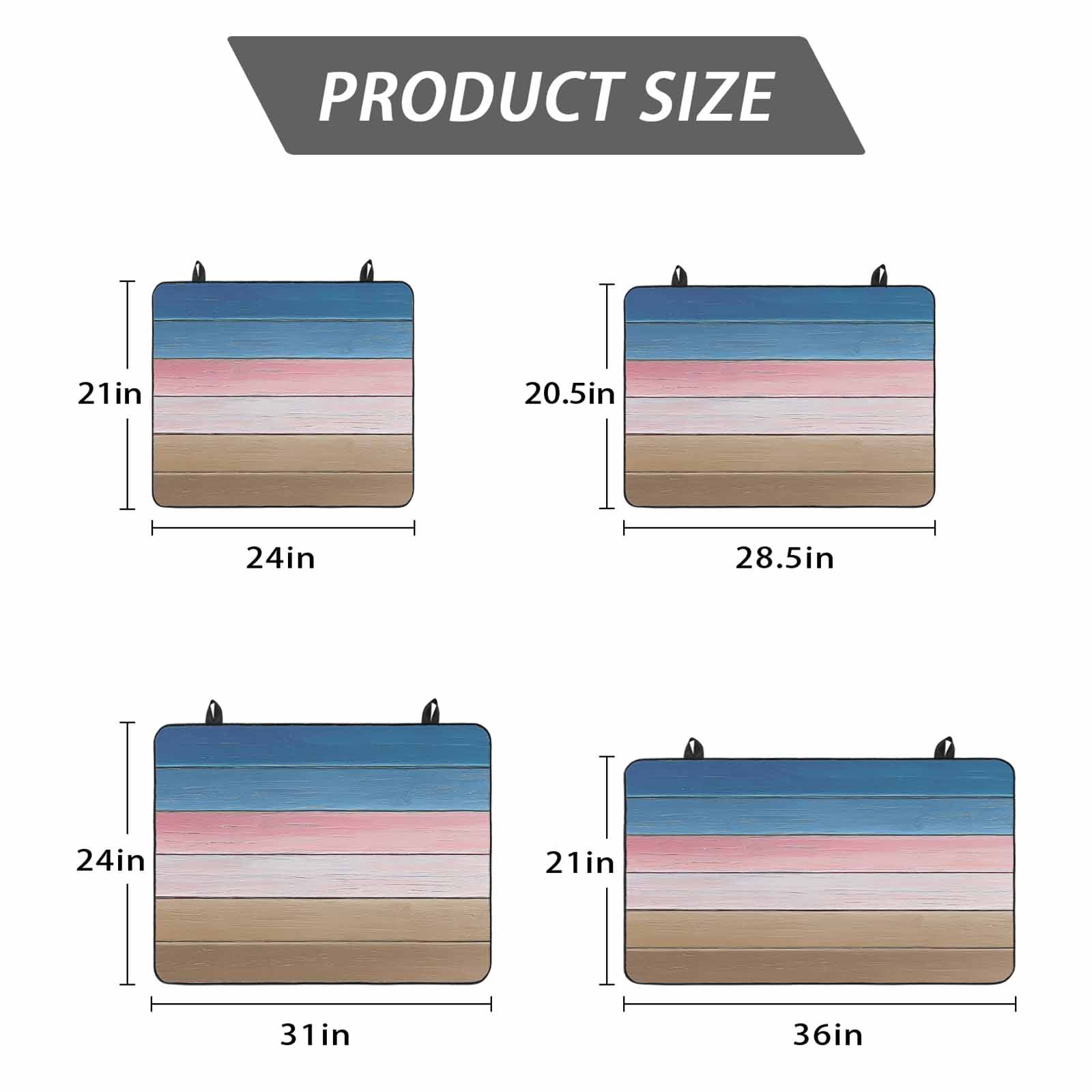 Pink Blue Brown Stove Top Cover for Electric Stove, Heat-proof & Non Slip Glass Top Stove Cover Protector, Farmhouse Gradient Wooden Plank Art Kitchen Flat Cooktop Rubber Mat 28.5x20.5 Inches