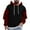 Red, variant on Bibifish Mens Hoodies Color Block Drawstring Hooded Sweatshirts With Plaid Pattern Fall Winter Warm Fleece Lightweight Pullover Tops