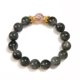 thumbnail image 1 of Pulsera de cuarzo rutilado verde natural de 12 mm para mujer, 1 of 2