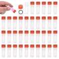 thumbnail image 1 of Tuberías de ensayo de plástico de 1 ml 36 piezas, contenedor de vial graduado con tapa de tornillo para laboratorio, ciencia, rojo claro, 1 of 6