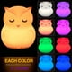 thumbnail image 2 of Luz de noche de búho para niños, luz de noche de silicona recargable para bebés, control remoto para dormitorio, lámpara de noche de guardería con temporizador de apagado automático, luces, 2 of 8