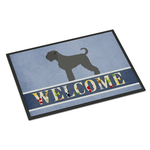 Carolines Treasures BB8293MAT Black Russian Terrier Welcome Door Mat Indoor Rug or Outdoor Welcome Mat 18x27 Doormat