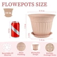 thumbnail image 2 of FIASON 6 Pack 10 Inch Pink Embossed Plastic Plant Pots with Vine Patterns, Drainage Holes and Matching Saucers, Decorative Flower Planters for Indoor Outdoor Garden Patio Home Office Decor, 2 of 8