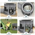 thumbnail image 4 of Portable Cat Playpen With Tunnel 3 In 1 Foldable Puppy Play Pen Waterproof Bottom Enclosed 2Room Separable Pet Tent For Indoor Outdoor MultiPurpose Enclosure Crate Cage For Kitten Dog Rabbit, 4 of 7