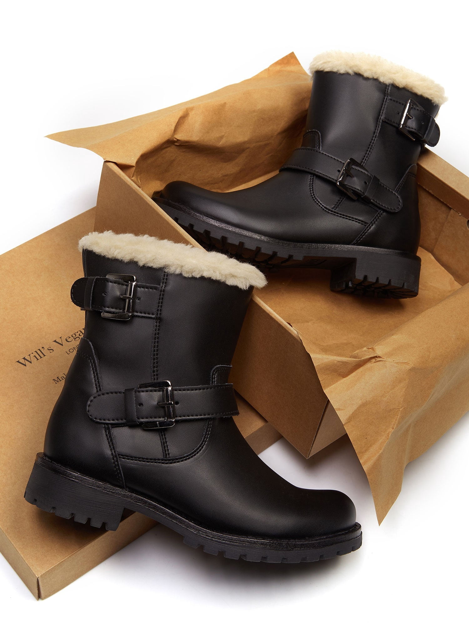 Insulated Biker Boots - Walmart.com