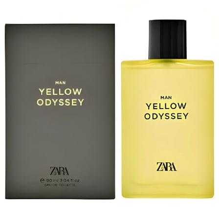 Zara Yellow Odyssey Perfume for Men Fresh ETD Eau De Toilette 90 ML (3.04 FL OZ) Spicy Fragrance with Pepper Grapefruit Bergamot Warm Apple Cashmere Wood Musk Amber Sandalwood