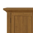 thumbnail image 5 of Simpli Home Redmond 32 inch Wide Solid Wood Transitional Low Storage Cabinet in Light Golden Brown, 5 of 7