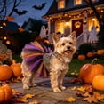 thumbnail image 7 of Qocolcyl Halloween Glitter Tulle Tutu Skirt for Small Dogs Cats, Soft Polyester Adjustable Pet Party Costume, Cute Holiday Photo Prop, Indoor Outdoor Pet Halloween Decorations Accessories, 7 of 7