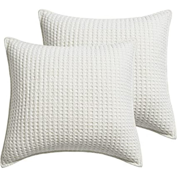 Levtex Home Mills Waffle Euro Sham (Set of Two) White Sham Size