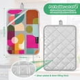 thumbnail image 6 of Yayeee Pot Holders Kitchen Heat Resistant with Pockets 7"x9.8" Cotton Oven Cooking Hot Pads, Abstract Geometric Pattern, 6 of 7