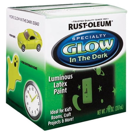 Rust-Oleum Specialty Glow In The Dark Luminous Latex Paint, 7 fl oz