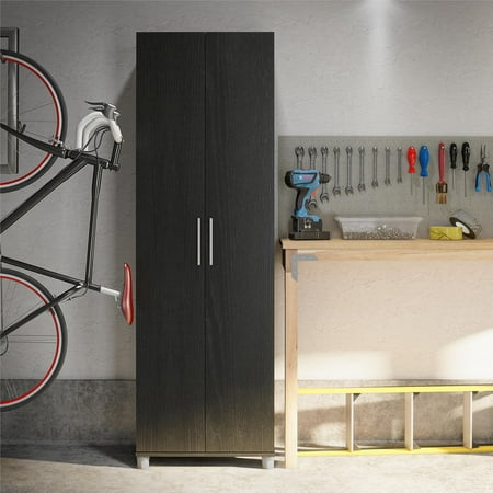 

Systembuild Evolution Westford Garage Storage 24 Utility Cabinet Black Oak