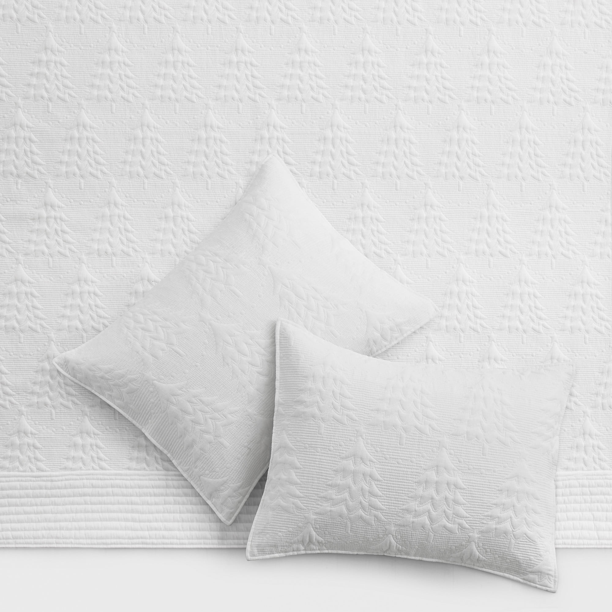 Levtex Home - O Christmas Tree Bedspread Set - Queen Bedspread and Two Standard Shams - Christmas Tree - White - Bedspread (110X106in.) and Shams (20x26in.) - Cotton