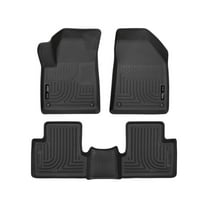 Husky Liners 99091 Weatherbeater Floor Mats Fit 2015-2023 Jeep Cherokee (w/w/o Hump in Front of Driver’s Foot Rest) - Front/2nd Seat - Black