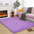 thumbnail image 3 of Noahas Soft Fluffy Area Rug for Living Room Bedroom Shaggy Accent Carpets for Kids Girls Rooms Purple , 5x8ft, 3 of 7