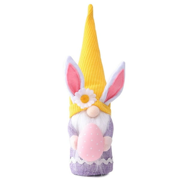 Conejito De Pascua, Muñeco Enano Con Huevo, Muñeco De Hada, Muñeco Sin Rostro De Pascua, Peluche De Pascua, Conejito Enano, Decoración De Fiesta Familiar Inevent FN006809-02