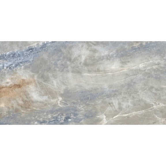 The Tile Life Adin Blue Polished Porcelain Floor & Wall Tile, 24 x 48 in, 2-Piece