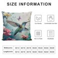 thumbnail image 6 of Nawypu Hummingbird Floral Throw Pillow Cover Nature Animal Watercolor Flower Leaf Blue Cozys with Zipper Cushion Covers Decorative Outside Bedroom Couch Pattern Pillow Cases 2 pcs, 6 of 6