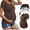 Black + Light Gray + White + Brown, variant on 3 Pack Maternity Shirts Side Ruched Pregnancy Tee Tops V Neck Short Sleeve Postpartum Clothes