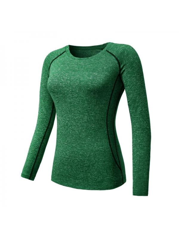 Quick Dry Women Long Sleeve Athletic Tops Sports Shirts Gym Yoga Fitness Running 