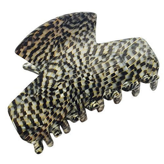 French Amie Chic Opera Handmade Celluloid Medium 2 1/4 Inch Jaw Hair Claw Clip