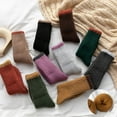 thumbnail image 3 of Shldybc Women's Socks 5 Pairs of Womens Socks Winter Soft Warm Cold Knit Wool Socks Christmas Gifts, 3 of 6