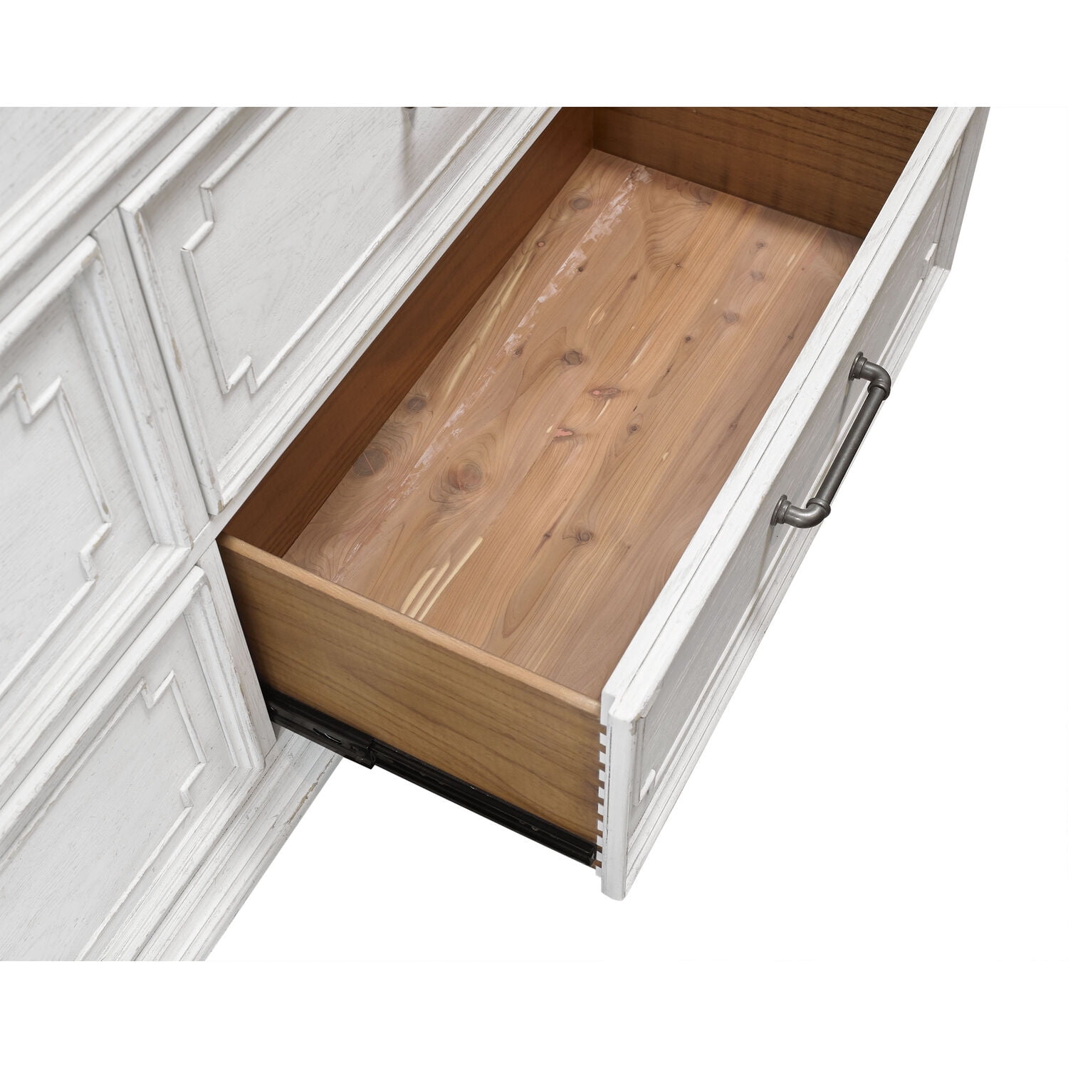 Alpine Furniture Clara Wood 7 Drawer Dresser in White
